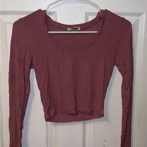 Fashion Nova Ribbed Crop Top - Mauve